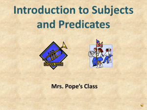 Subject and Predicate Power Point