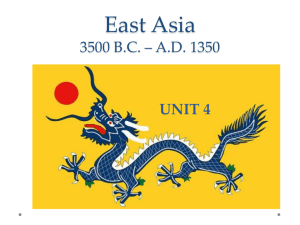 for Unit 4: East Asia