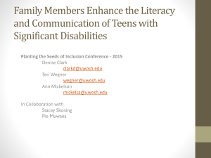 Family Members Enhance the Literacy and Communication of Teens