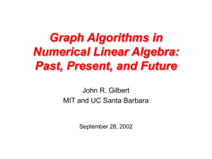 Graph Algorithms in Numerical Linear Algebra