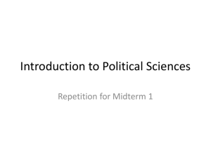 Introduction to Political Sciences