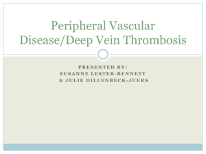 Peripheral Vascular Disease/Deep Vein Thrombosis