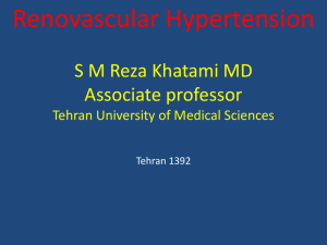 Management of Renovascular Hypertension