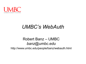 UMBC's WebAuth
