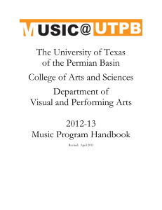 UTPB Music Faculty and Staff - The University of Texas of the