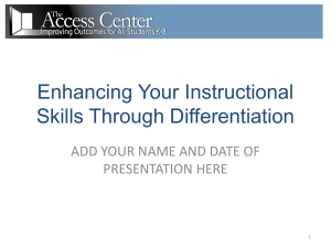 Differentiated Instruction Powerpoint