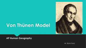 Von Thunen Model - Blanchard AP Human Geography