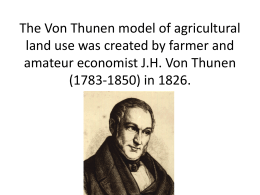 von thunen agricultural land use model