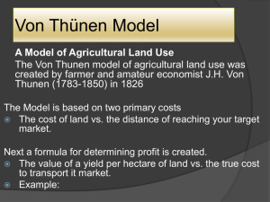 A Model of Agricultural Land Use