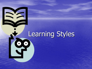 Learning Styles - World of Inclusion