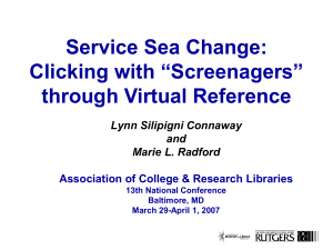 Service Sea Change: Clicking with “Screenagers” through