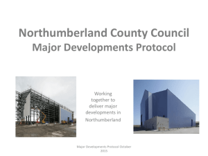 Major Developments Protocol - Northumberland County Council