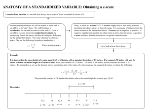 Anatomy: Standardized Variable