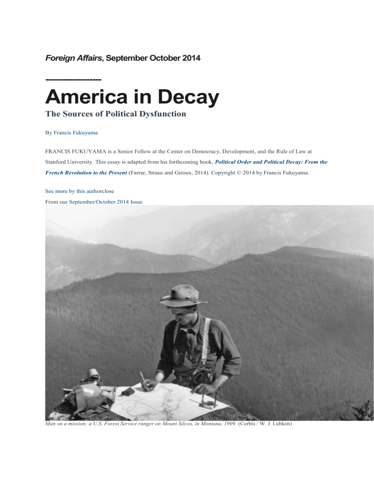 America in Decay, Fukuyama