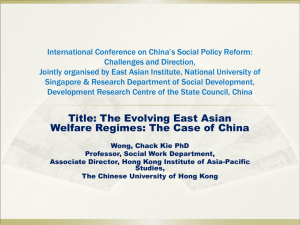 East Welfare Regimes in Transition, From Confucianism to
