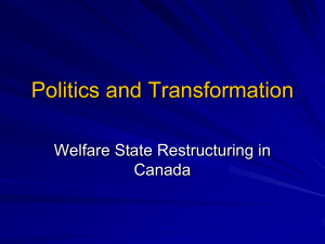 Welfare State Restructuring in Canada