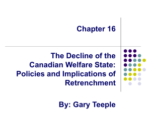 The Decline of the Canadian Welfare State Policies