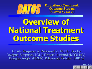 Overview of Treatment Outcome Studies