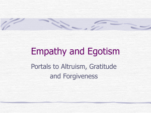 Empathy and Altruism