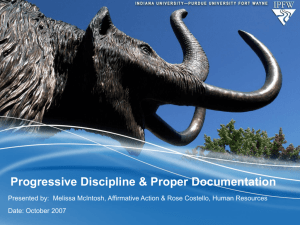 Progressive Discipline & Documentation