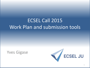 ECSEL 2015-1 Research and Innovation Action (RIA)