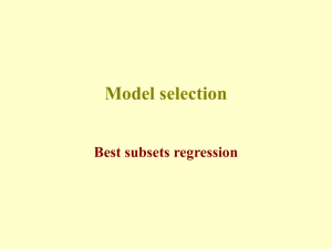 Best subsets regression