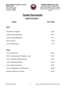 General Tender 11-2012 Documents