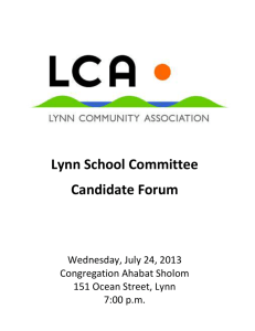 School Committee Brochure - Lynn Community Association