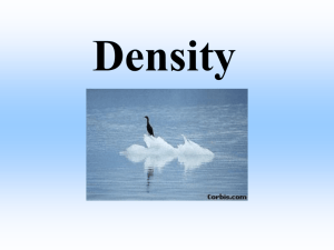 Notes: Density