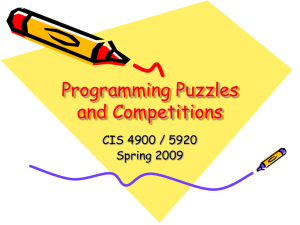 Programming Puzzles and Competitions