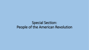 Special Section: People of the American Revolution