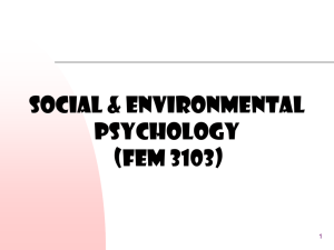 What is Social Psychology? - UPM EduTrain Interactive Learning