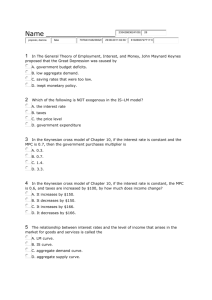 Name 1 In The General Theory of Employment, Interest, and Money