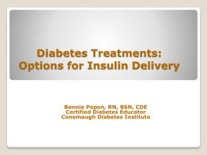 Diabetes Treatments – Options for Insulin Delivery