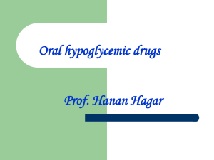 ORAL HYPOGLYCAEMIC DRUGS