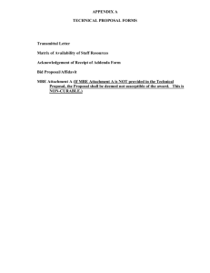 RFP 91372 Appendix A Technical Proposal Forms