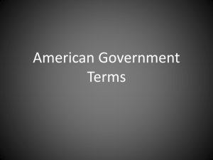 American Government Terms