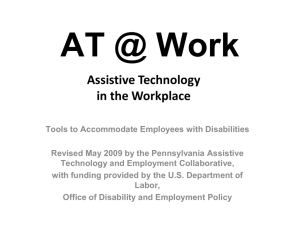 AT @ Work - Institute on Disabilities