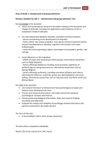 Revision checklist Unit 2 SAC 1 PSYC - VCE-Psychology