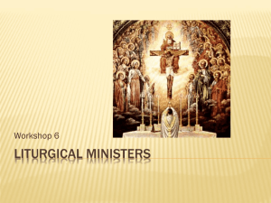 Liturgical Ministers - Roman Catholic Diocese of Syracuse