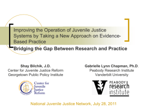 Gabrielle Lynn Chapman, Ph.D - National Juvenile Justice Network