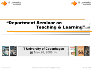 Seminar on Teaching & Learning