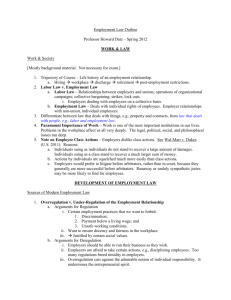 Employment Law – Datz – Spring 2012