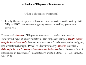 Disparate Treatment and Mixed