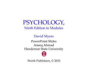 PSYCHOLOGY (9th Edition) David Myers