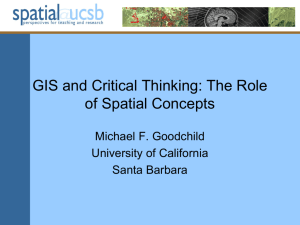GIS and Critical Thinking - University of California, Santa Barbara
