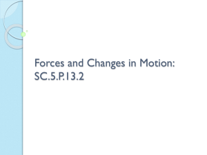 Forces and Changes in Motion: SC.5.P.13.2