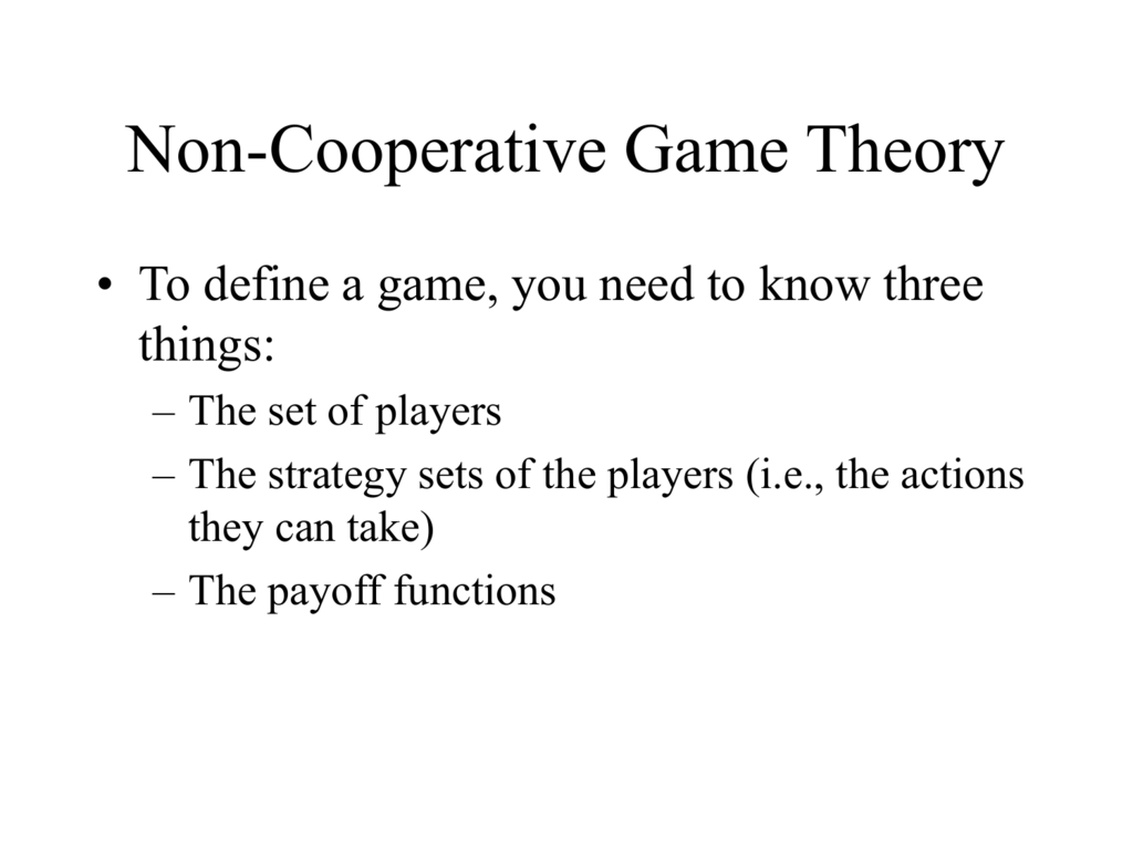 non-cooperative-game-theory