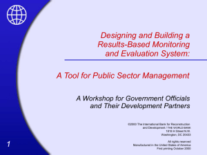 Designing and Building a Results-Based Monitoring and Evaluation