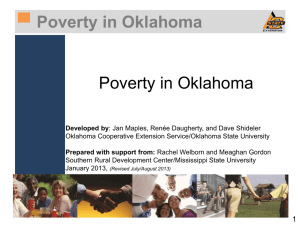 Poverty in Oklahoma - Oklahoma State University